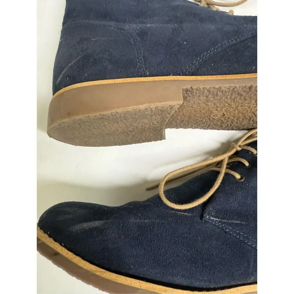 H&M Faux Suede Men’s Navy Blue Chukka Boots Size 10,5 See Description
